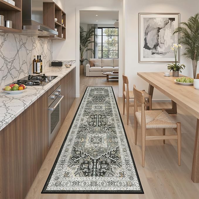 Madane Hallway Runner Rug 2x8 Washable Kitchen Rugs, Soft Non Slip Throw Entry by Madane