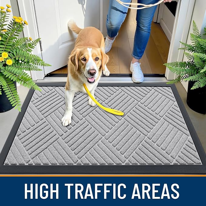 OLANLY Front Door Mat Outside Entrance 33x21, Waterproof Heavy-Duty Doormat | - Image 6