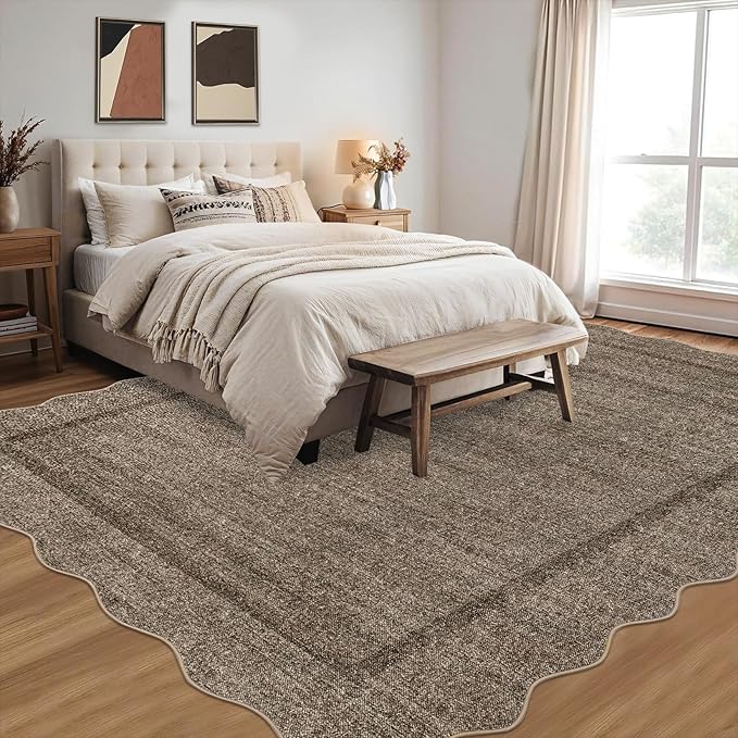 GarveeHome Scalloped Washable Rugs 10x13 Rug - Image 2