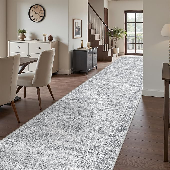 3x14 Runner Rug Non Slip, Washable Hallway Runner Rug, Living Room, Extra Long - Image 4
