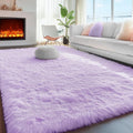 Fluffy Soft Purple Rug 5x7 Ft, Shaggy Rugs by PAGISOFE