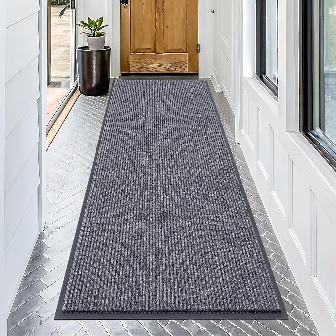 OLANLY Front Door Mat 71x34, Waterproof Heavy-Duty Indoor Outdoor Doormat | Grey by OLANLY