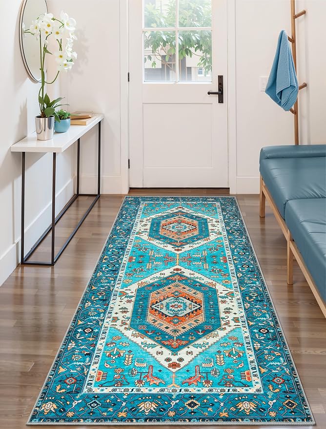 SERISSA 2x6 Washable Non Slip Boho Runner Rug - Image 2