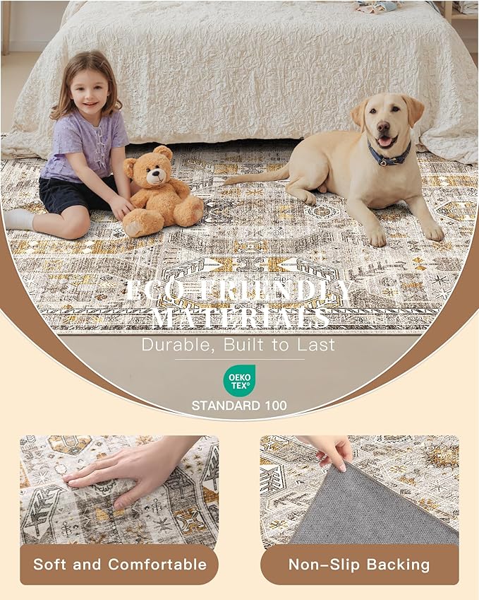 Madane Hallway Runner Rug 2x5 Washable Entry Rugs Non-Slip, Soft Low-Pile - Image 5
