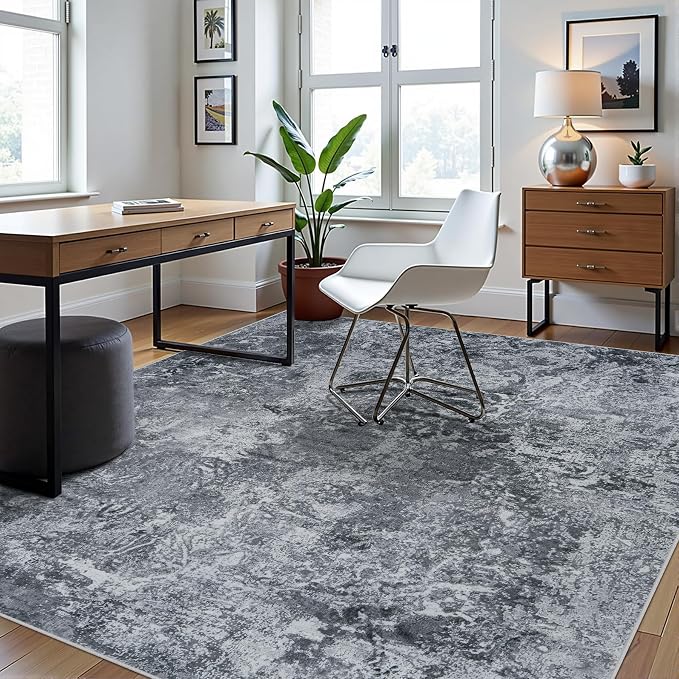 Aelenmu 6x9 Area Rugs for Living Room Washable Bedroom Dining Room Black | - Image 3