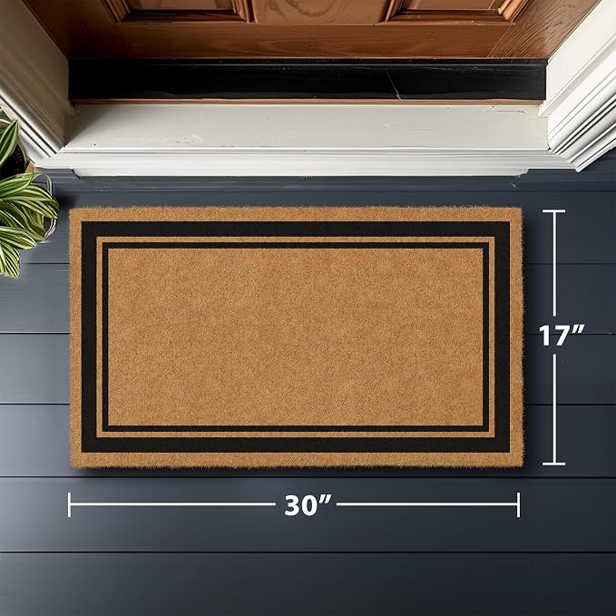 Barnyard Designs Natural Coco Coir Non-Slip Doormat | Heavy-Duty Welcome Mat - Image 3