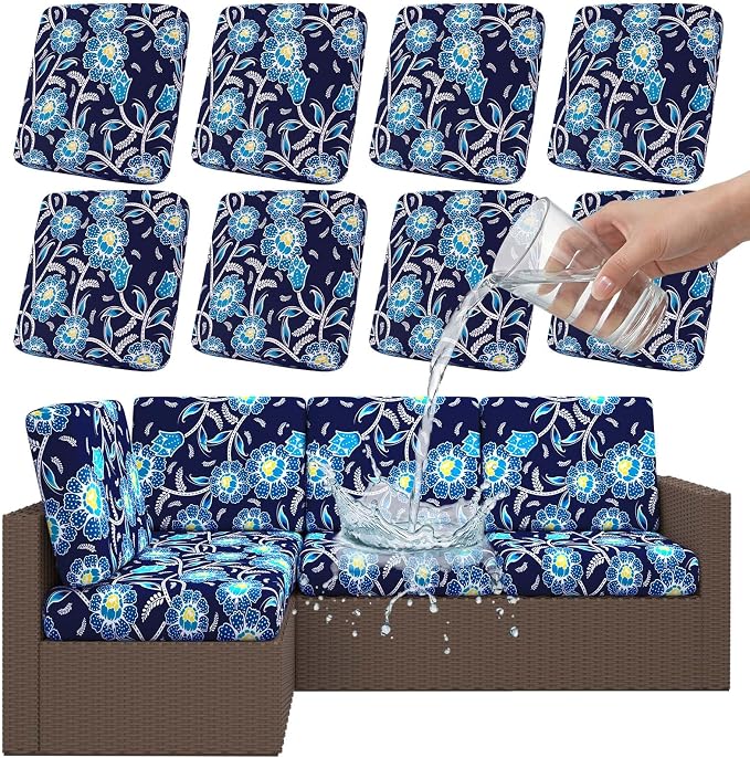 Smiry Waterproof Patio Cushion Covers, Stretch Outdoor Furniture Covers | Couch by Smiry