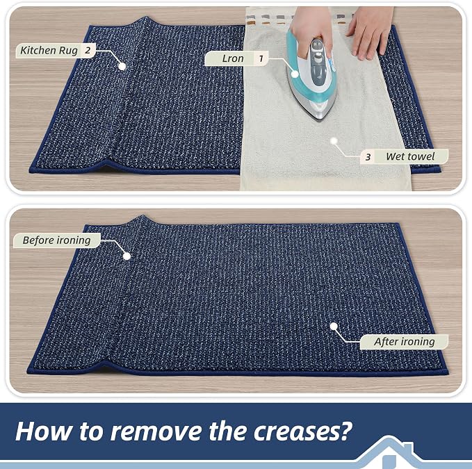 BEQHAUSE Kitchen Rugs and Mats 2PCS Non-Slip, Machine Washable Rugs - Image 9