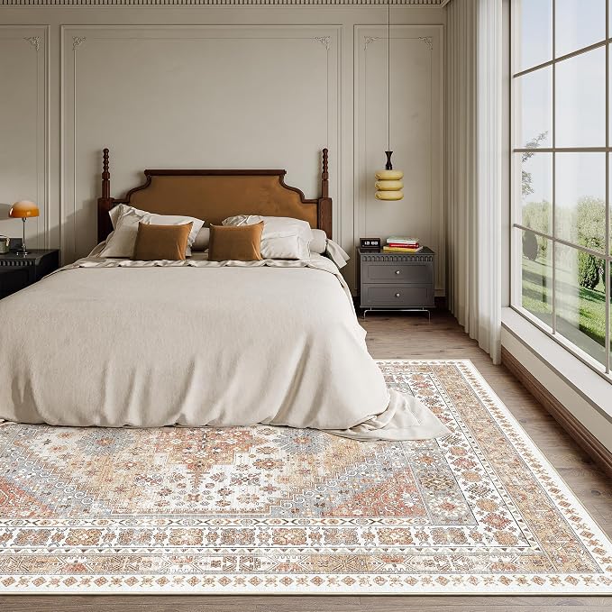 5x8 Area Rugs for Living Room, Large Washable Rug, Dining Room, Low Pile - Image 9