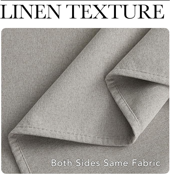 NICETOWN 100% Blackout Faux Linen Curtains - Image 5