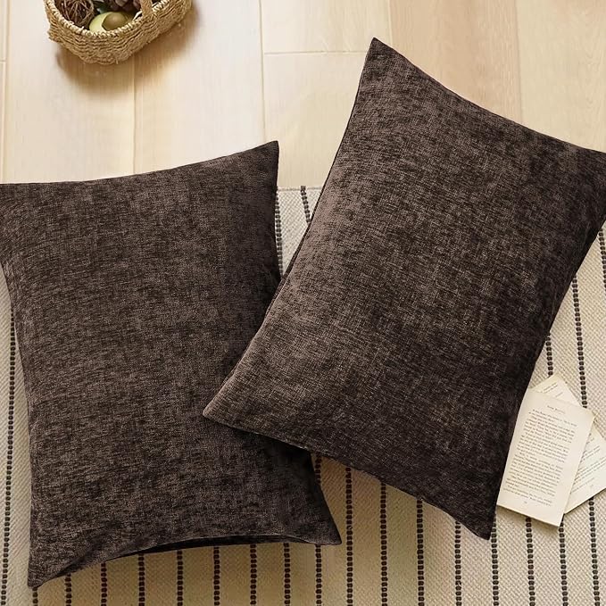 CaliTime Decorative Standard Throw Pillow Covers 26 X 20 Inches Coffee | Pack - Image 5