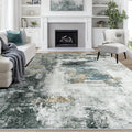 8x10 Area Rugs for Living Room Washable Bedroom Dining Room Black Gold | Modern by Aelenmu