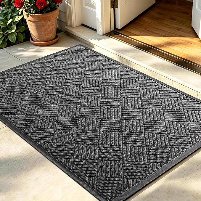 Front Door Mat, Heavy Duty Waterproof Doormat 61.5"x36", Stain Fade Resistant by WELDUN%E2%80%94IdealChoiceforHome