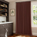 Chestnut Brown Linen Pinch Pleated Blackout Curtains 108 Inches Long | 100% by Twodrapes