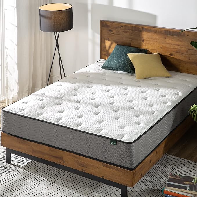 ZINUS 10 Inch Support Plus Pocket Spring Hybrid Mattress, Queen, Strong Coils for Durable Support, Pocket Innersprings for Motion Isolation, Mattress in A Box