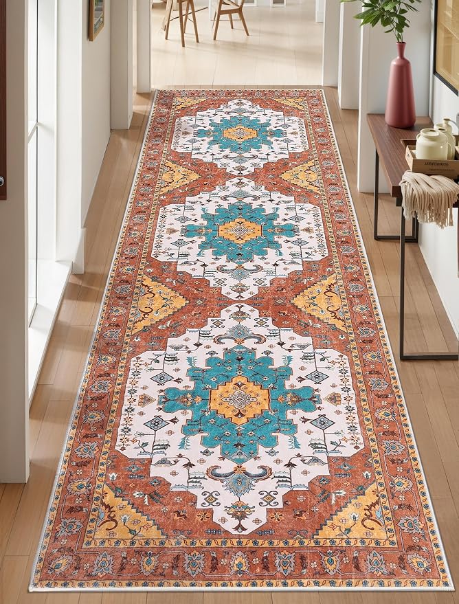 SERISSA 2'6"x10' Washable Non Slip Boho Runner Rug - Image 7
