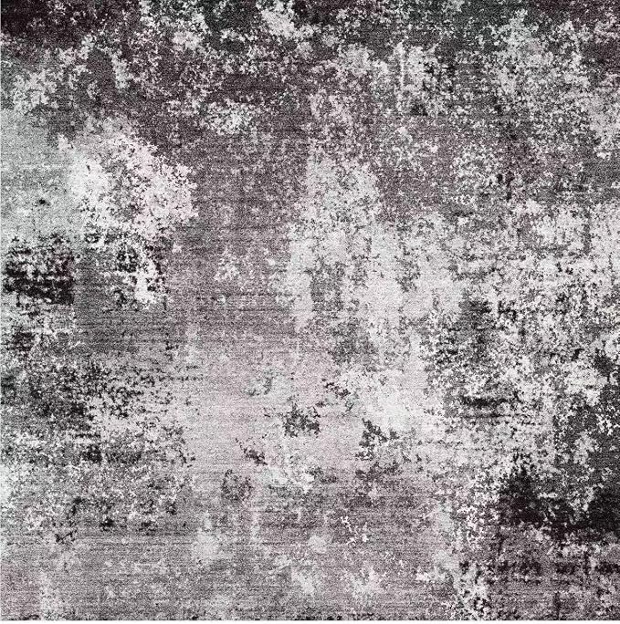 Square Area Rug 6x6 Washable – Non Slip Modern Abstract by BYYVOORugsforYourHome