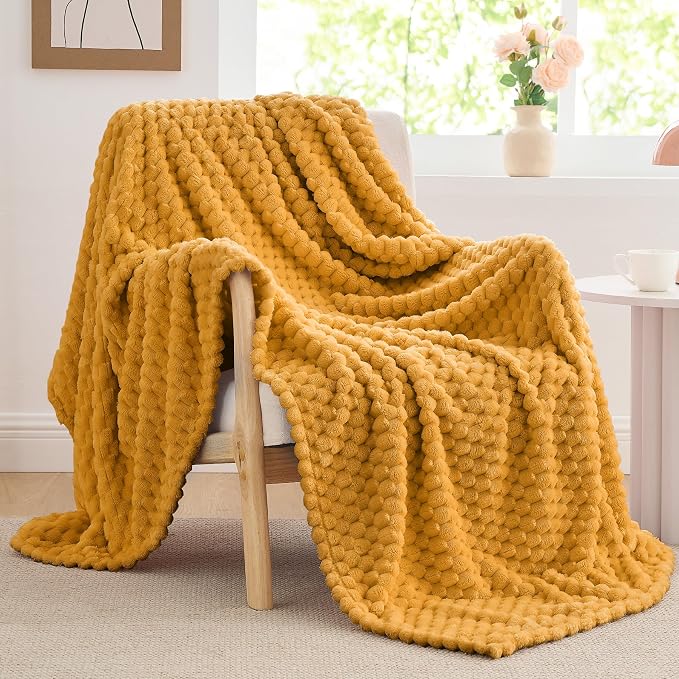 BEDELITE Mustard Yellow Throw Blanket - Image 4