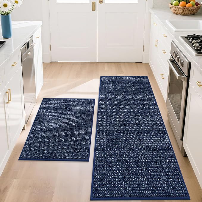 BEQHAUSE Kitchen Rugs and Mats 2PCS Non-Slip, Machine Washable Rugs by BEQHAUSE