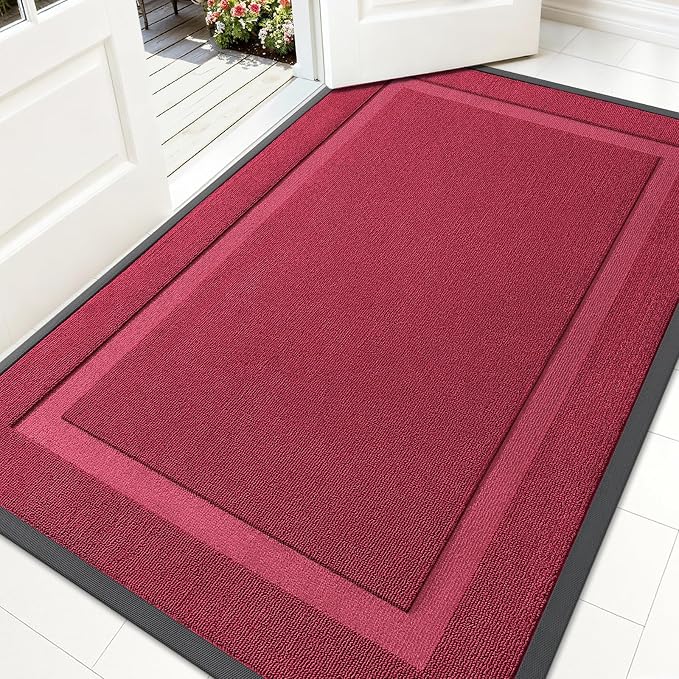 OLANLY Front Door Mat Outside 71x47, All-Season Heavy-Duty Rubber Doormat | by OLANLY