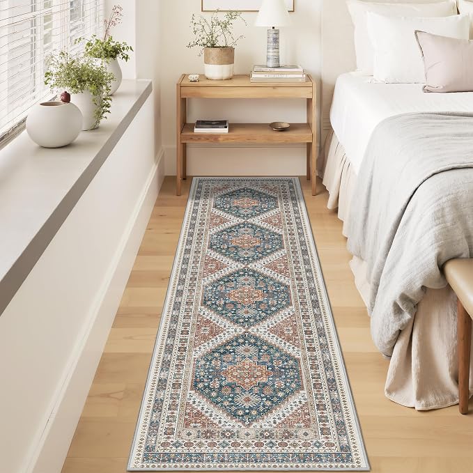 Runner Rug 2x8 Runners for Hallways Washable Rugs, Non Slip Low Pile Soft - Image 5