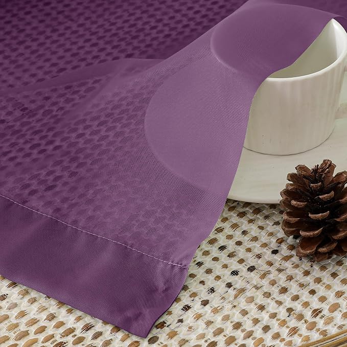 Plum Sheer Curtains 84 Inches Long 2 Panels - Image 4