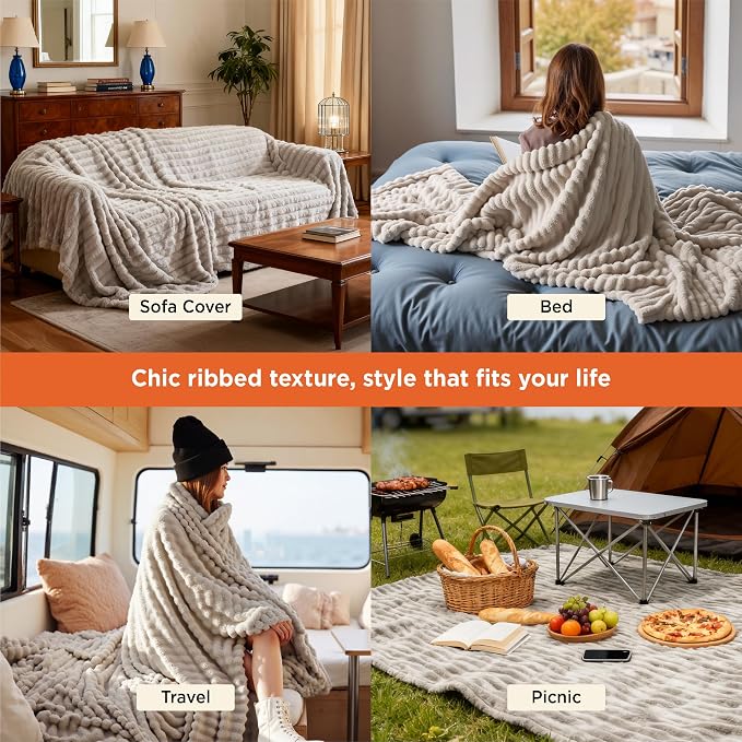 Bedsure Soft Full Size Fleece Blankets - Image 4