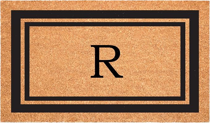 Calloway Mills 152962436R Black Border 24" x 36" Monogram Doormat by Callowaymills