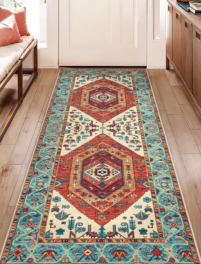 SERISSA 2x5 Washable Non Slip Boho Runner Rug - Image 5