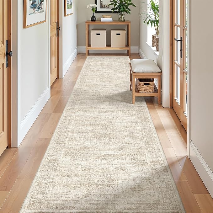 2x10 Runner Rug Non Slip, Washable Hallway Runner Rug, Laundry Room, Soft by Restydon
