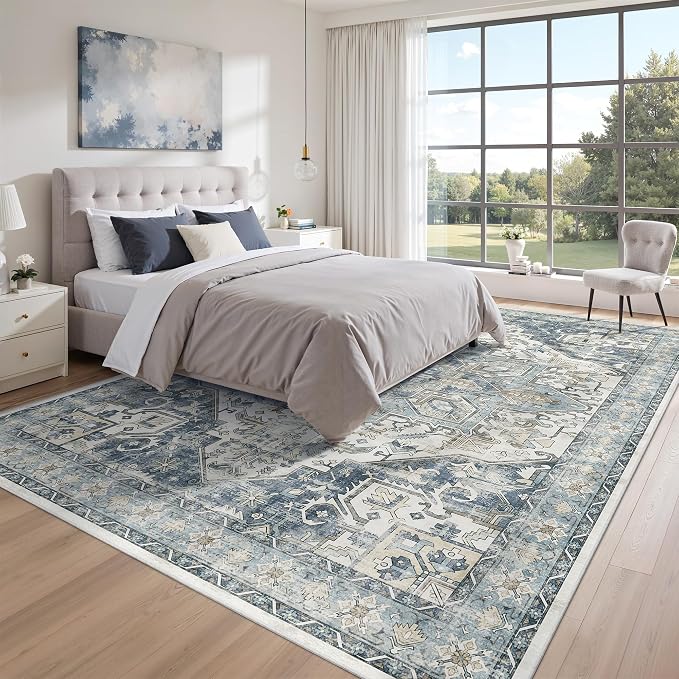 9x12 Area Rugs for Living Room, Large Washable Rug, Dining Room, Low Pile - Image 9