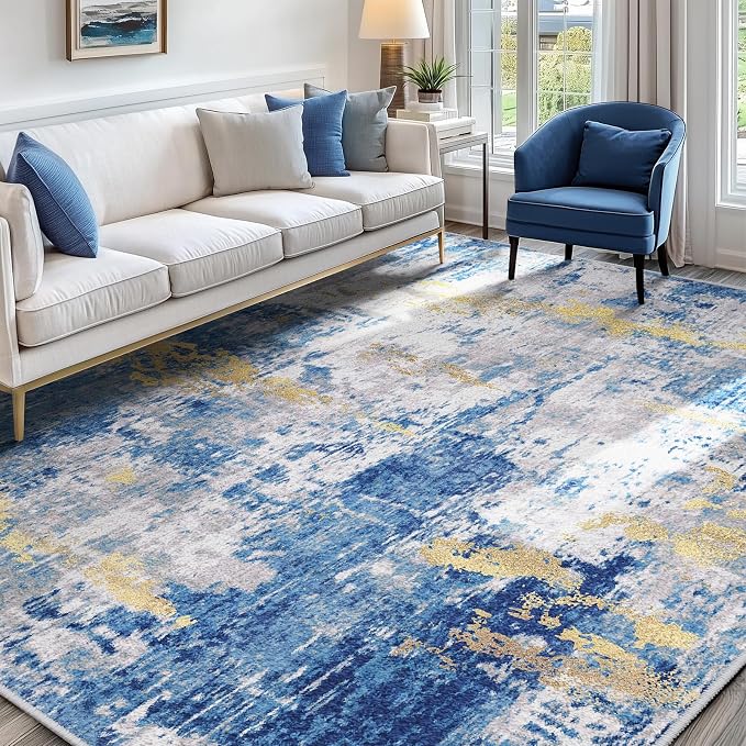 RELEANY Washable 9'x12' Abstract Area Rug - Image 2