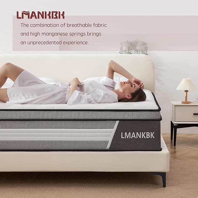 Twin Mattress, 10 Inch Innerspring Hybrid Mattresses in a Box with Gel Memory Foam, Individually Wrapped Encased Coil Pocket Spring Mattress, Pressure Relief, Medium Firm Support,39"*75"*10"…