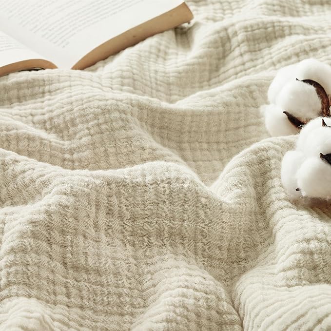 Bedsure 100% Cotton Muslin Blankets by Unknown