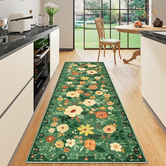 DUKINO 2.6x8 Runner Rug, Washable Rug by DUKINO