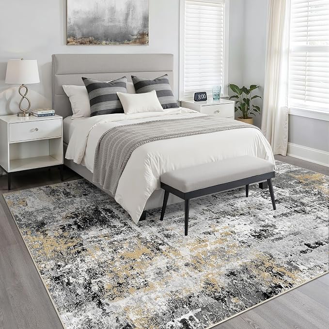 LOONGRUG 10x14 Area Rugs Washable Large Neutral Modern Living Room Rug | - Image 3