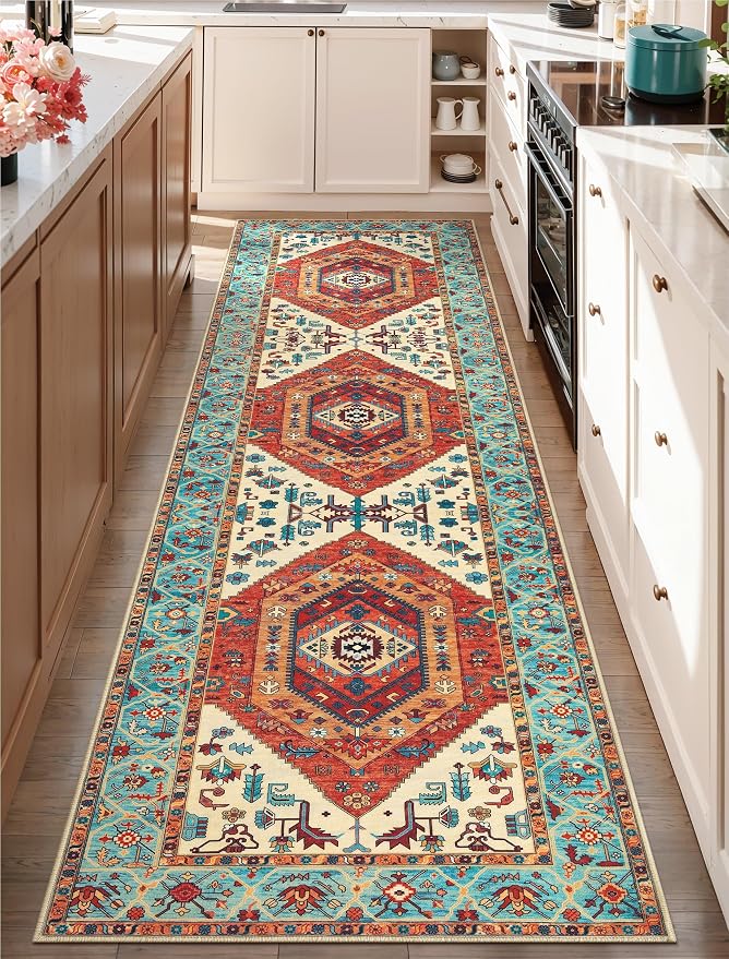 SERISSA 2'6"x10' Washable Non Slip Boho Runner Rug - Image 5