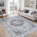 5x7 Area Rugs for Living Room, Large Washable Rug, Dining Room, Low Pile by Zesthome