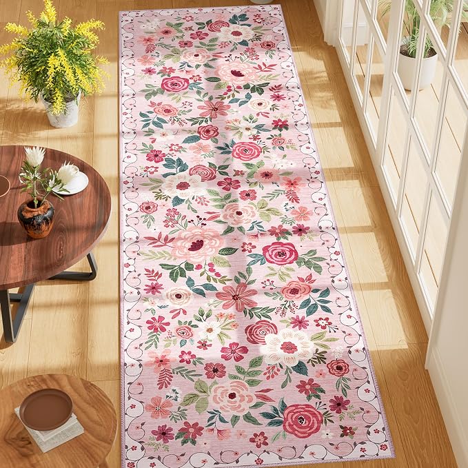 DUKINO 2x7 Runner Rug for Hallway, Washable Runner Rug Non Slip, Soft Indoor - Image 3