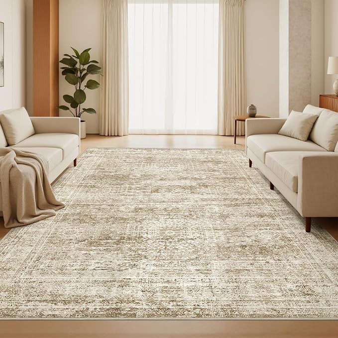 6x9 Area Rugs for Living Room, Large Washable Rug, Dining Room, Low Pile - Image 3