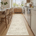 Soalmost Runner Rug 2x8 Washable Non-Slip Hallway Kitchen Runners Beige | Stain by Soalmost