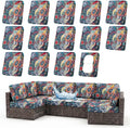 Waterproof Outdoor Cushion Covers, Stretch Patio Slipcovers | UV Resistant by hyha