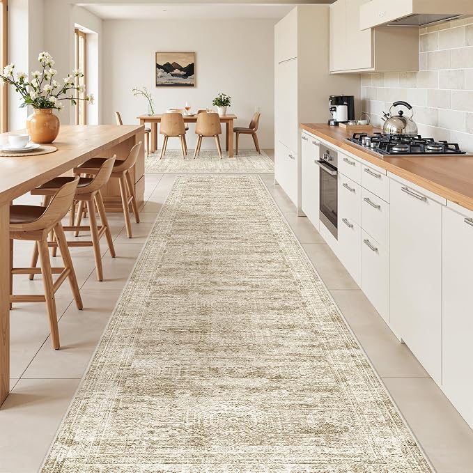 2'6 x 16' Runner Rug Non Slip, Washable Kitchen Rugs, Living Room, Extra Long - Image 4