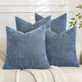 Set of 4 Soft Textured Decorative Throw Pillow Covers 18x18 Inch Cozy Farmhouse by Cozoomy