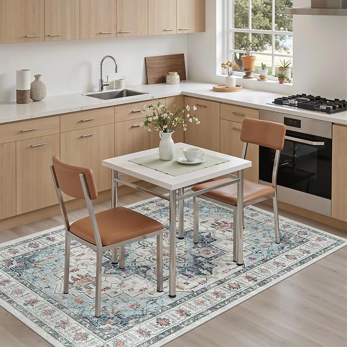 Madane Area Rug 4x6 Washable Rugs Vintage by Madane