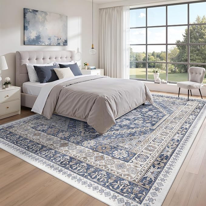 10x12 Area Rugs for Living Room, Large Washable Rug, Dining Room, Low Pile - Image 9