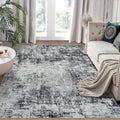 6x9 Area Rugs for Living Room Bedroom Dining Room Washable Black Grey | Soft by Aelenmu