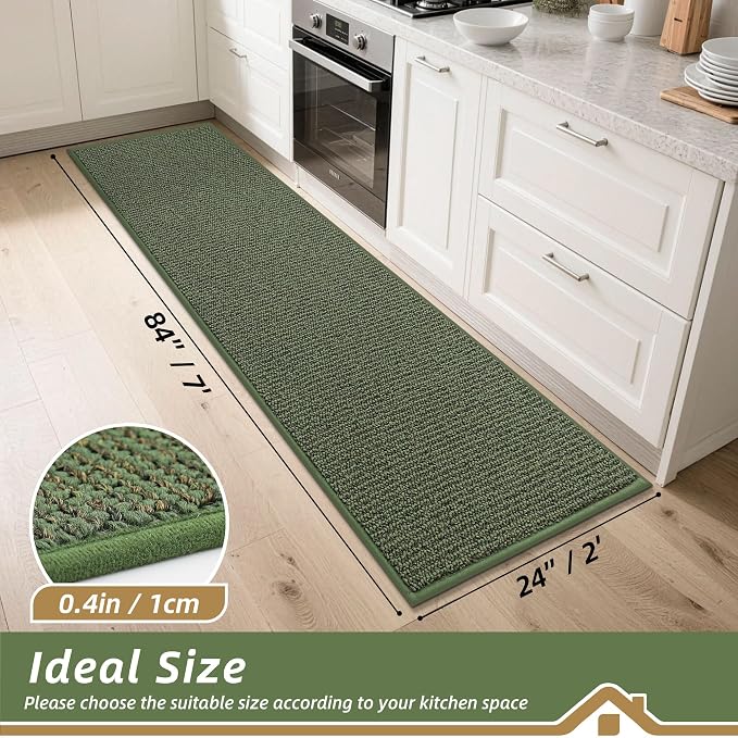 BEQHAUSE Kitchen Runner Rugs 24"x84", Kitchen Mats - Image 2