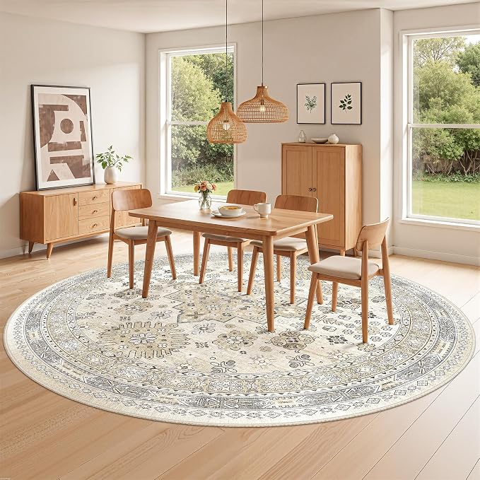 9ft Round Rug, Large Circle Rug - Image 3