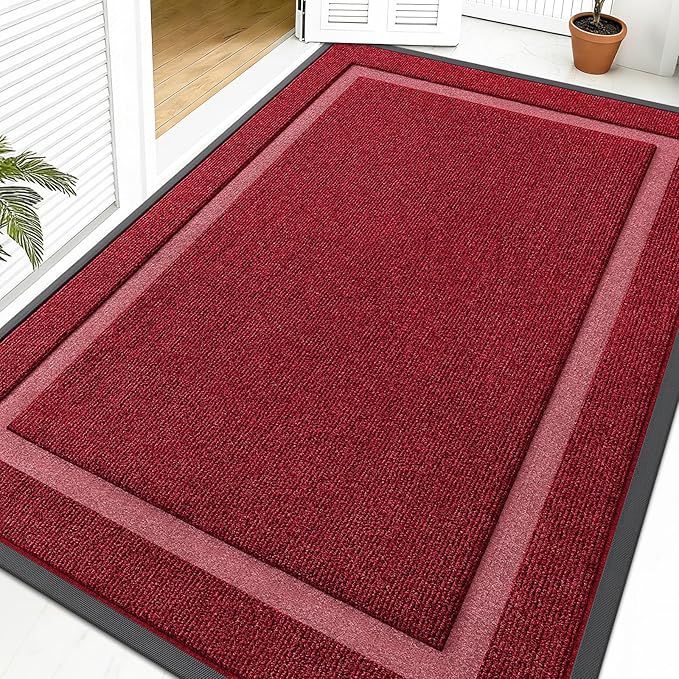 OLANLY Front Door Mat Outside 59x40, All-Season Heavy-Duty Rubber Doormat | by OLANLY